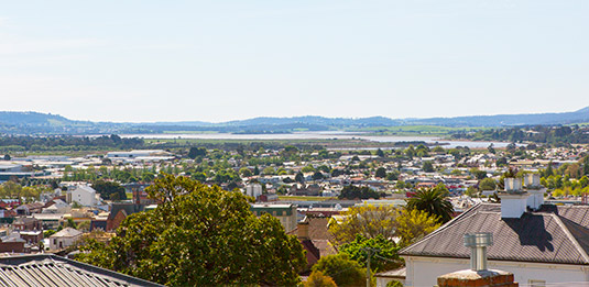 View of Tamar Valley from our Accommodation